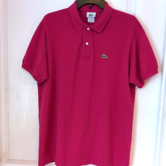 🐊Lacoste Mens Short Sleeve Polo Shirt. Magenta Pink. Size XL. EU 6. - Picture 1 of 9